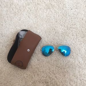 Polarized Blue reflective aviator Ray Bans
